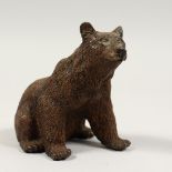 A GOOD AUSTRIAN COLD PAINTED SEATED BEAR. 4ins high