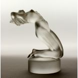 A GOOD LALIQUE NUDE CAR MASCOT. Lalique, France. 6ins long.