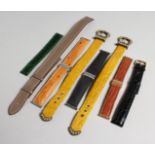 EIGHT VARIOUS WATCH STRAPS.