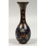 A JAPANESE CLOISSONE ENAMEL VASE, 6.5ins high.