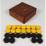 A BOX OF GAMES COUNTERS