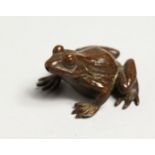 A JAPANESE BRONZE FROG