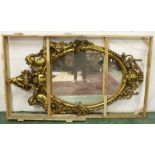 A SUPERB LARGE LOUIS XVITH DESIGN GILT MIRROR with scrolls, acanthus, masks and cupids 7ft 6ins long
