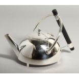 A CHRISTOPHER DRESSER DESIGN CIRCULAR TEA POT.