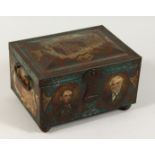 A COOPERATIVE WHOLESALE LTD BISCUIT TIN, with scenes of Manchester, Rochdale, Abraham Grenwood and