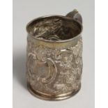 A GEORGE I BRITTANIA STANDARD MUG. London, 1720, maker William Fleming.