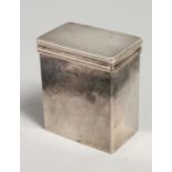 A PLAIN VICTORIAN SILVER TAPER BOX. London,1840.