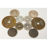 TEN VARIOUS CHINESE COINS.