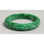 A CARVED JADE BRACELET.