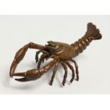 AN JAPANESE BRONZE CRAYFISH.