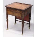 IN THE MANNER OF GILLOWS, A GOOD EARLY 19TH CENTURY MAHOGANY COMBINATION TABLE, with a rising