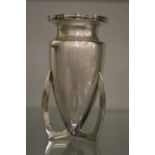 An Art Deco silver plated vase, probably designed by Archibald Knox.