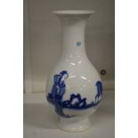 A Chinese blue and white porcelain vase.