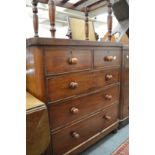 A Victorian mahogany chest of drawers.