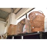 A large quantity of wicker baskets.