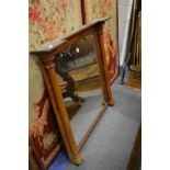 A good 19th century mahogany overmantle mirror.