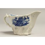 A PENNINGTONS LIVERPOOL LOW CHELSEA EWER CREAM BOAT, circa. 1790. 4.5ins long.