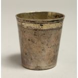 A TINY SILVER TUMBLER, scratched date 1694
