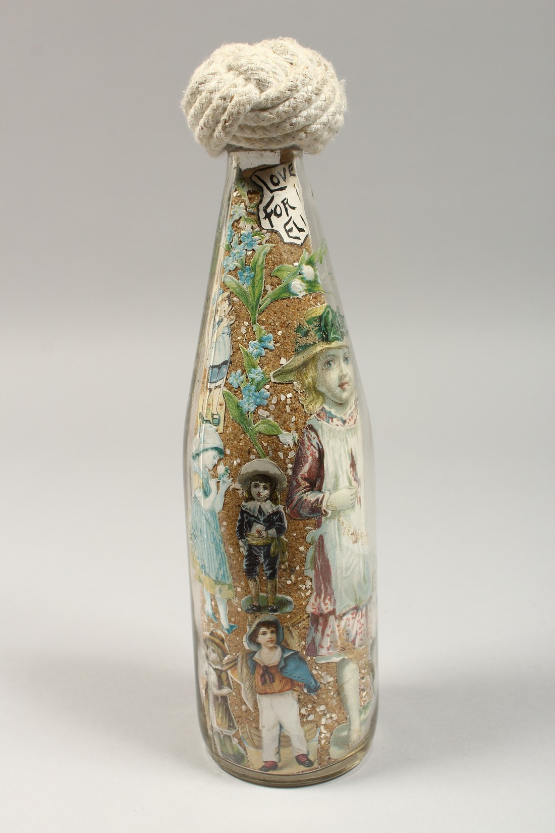 A LOVE TOKEN BOTTLE, DATED 1891. 10.5ins high. - Image 6 of 8