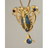 A GILT SCARAB PENDANT