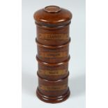 A SPICE TOWER: CLOVES, GINGER & MACE. 9.5ins high.