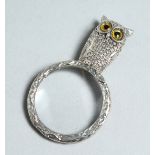 A SILVER OWL SPY GLASS