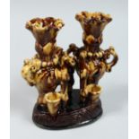 A TURKISH POTTERY PEN STAND 8ins