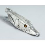 A PLATED TROUT LETTER CLIP.