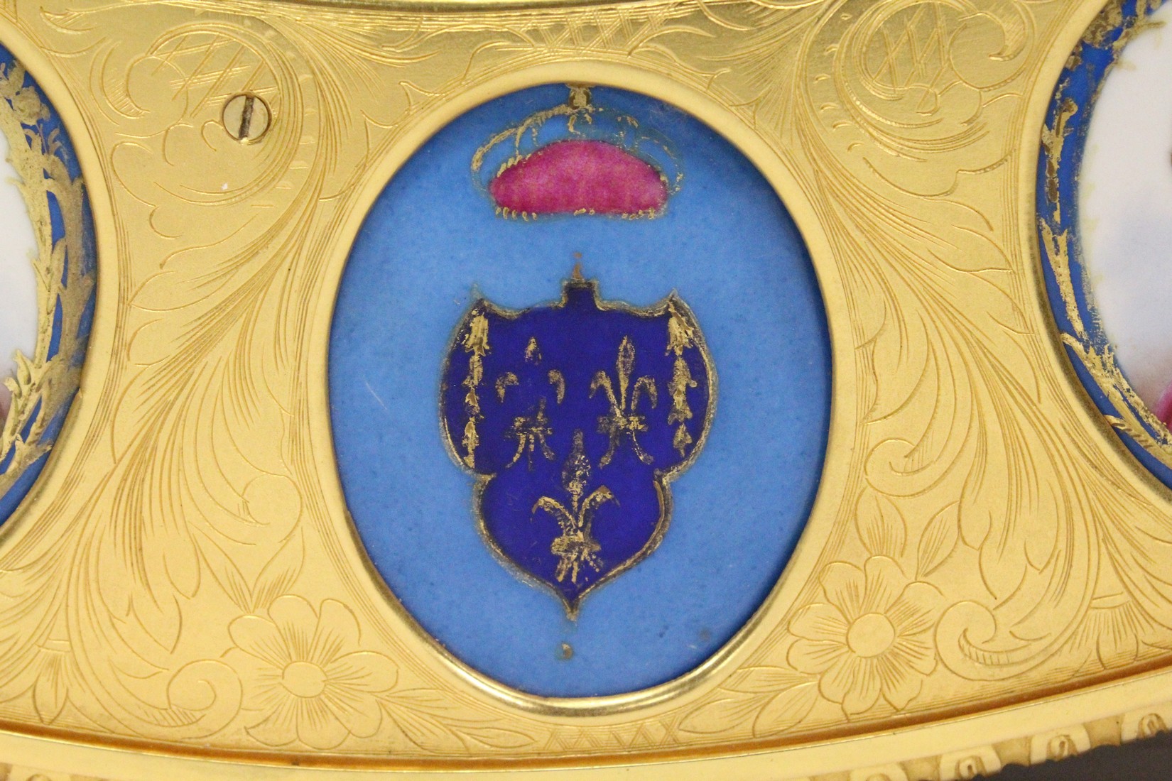 A SUPERB 19TH CENTURY SEVRES AND ORMOLU GEURIDON, thecircular top inset with a painted porcelain - Bild 7 aus 17