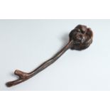 A FINE POLYNESIAN ROOTWOOD THROWING CLUB 14ins long