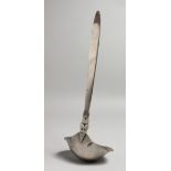 A GEORG JENSON SILVER SOUP LADLE.