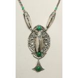 A GOOD ART NOUVEAU LOCUST NECKLACE