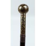 A VICTORIAN WALKING CANE with concealed dagger. 37ins long.