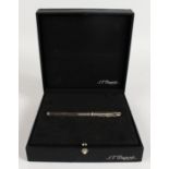 A GOOD DUPONT PALLADIUM AND DIAMOND SET FOUNTAIN PEN, boxed.