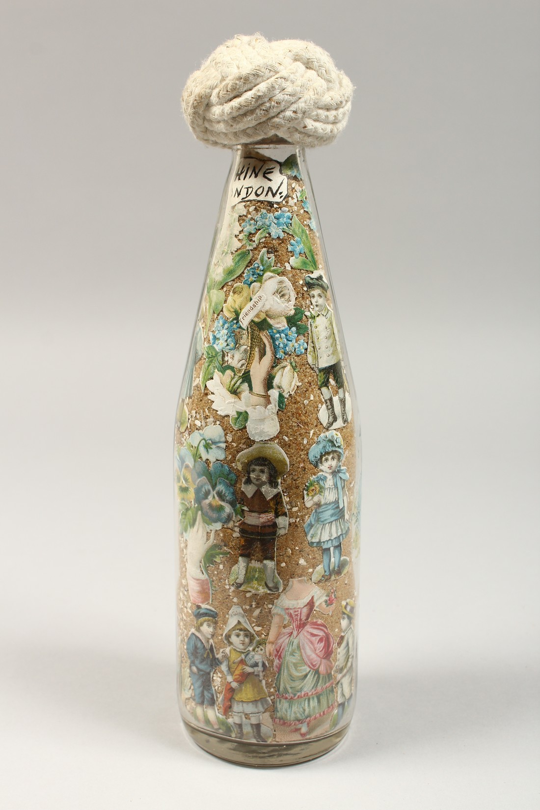 A LOVE TOKEN BOTTLE, DATED 1891. 10.5ins high. - Image 4 of 8