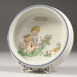A MABEL LUCIE ATTWELL BABY'S BOWL.