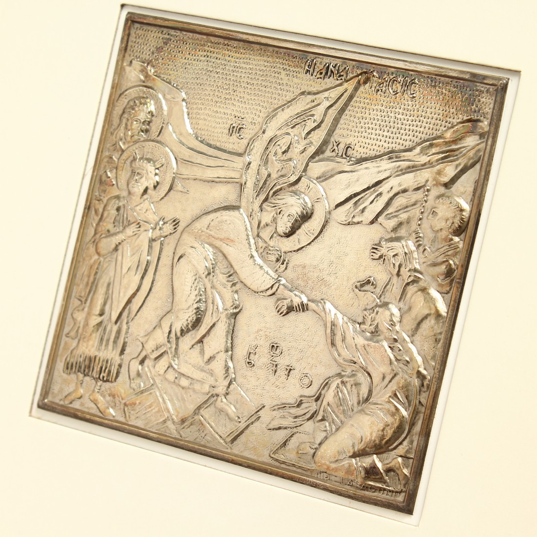 A LALAOUNIS SILVER PLAQUE in an white card.