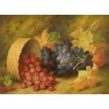 R. Caspers (20th Century), a still life of grapes and raspberries, oil on panel, signed, 12" x 16".