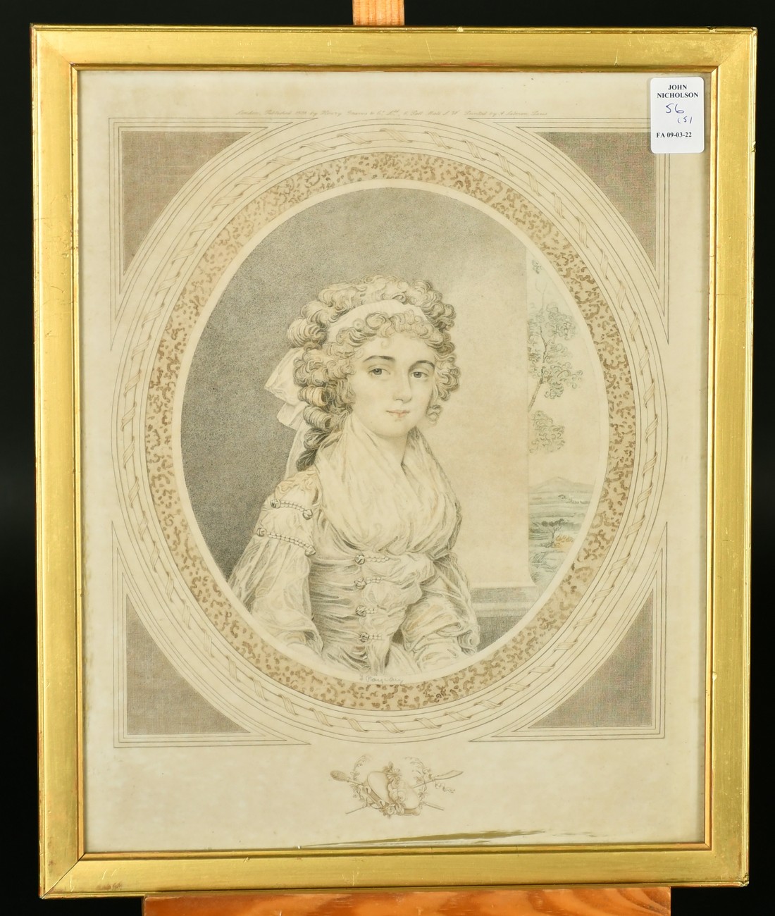 After John Downman (1750-1824) Five coloured lithographs, Portraits of ladies, published 1908 and - Image 5 of 6