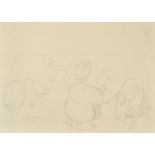 Stella Shawzin (b.1923) South Africa, a drawing and four prints, from 9" x 8" to 31.5" x 22.5", (