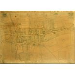 A Town plan of Guildford, circa 1739, surveyed by Matt Richardson and engraved by John Harris,