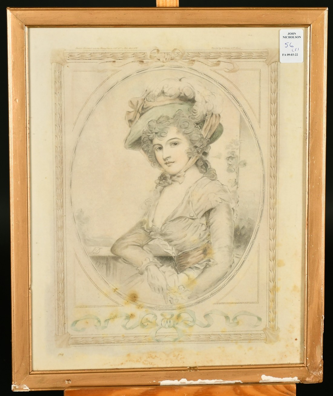 After John Downman (1750-1824) Five coloured lithographs, Portraits of ladies, published 1908 and - Image 3 of 6