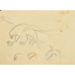 Stella Shawzin (b.1923) South Africa, a drawing and four prints, from 9" x 8" to 31.5" x 22.5", (