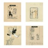 Michael Heath, 'British Steel boiler room', A group of four drawings framed, each with
