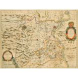 William Blaeu, 'La Principaut d'Orange et Comtat de Venaissin', a hand coloured 17th Century map,
