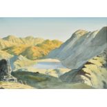 Ronald Mann, A tarn in the Lake District, watercolour, signed, 14" x 20.75", (unframed).