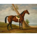 C. Harrison (20th Century), a scene of a horse in an open landscape, oil on panel, 8" x 10".