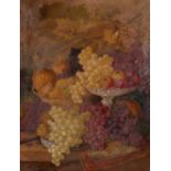 Henry Gummery (1832-1912) British, A still life of abundant fruit, with grapes and vines, oil on