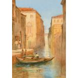 R. Honore Smythe, a pair of Venetian views with figures in gondolas, watercolour, signed and