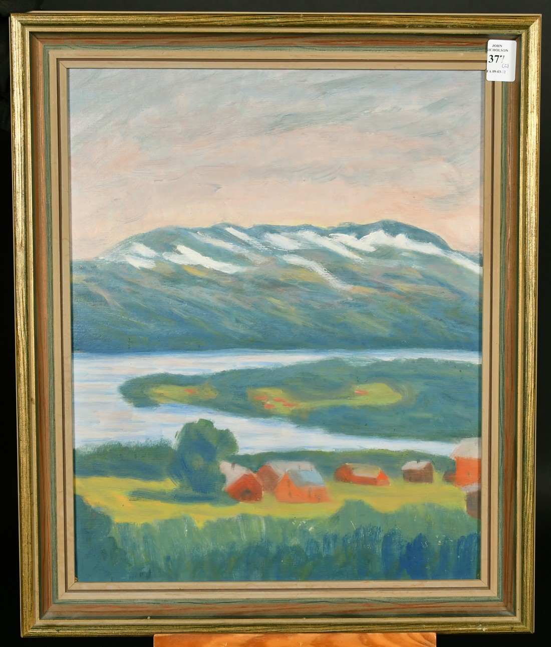 20th Century possibly Scandinavian School, female figure in a landscape, oil on board, - Image 4 of 5